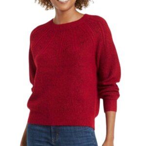 Knox Rose Red Knit Long Sleeve Crewneck Pullover Sweater Size XS NWT